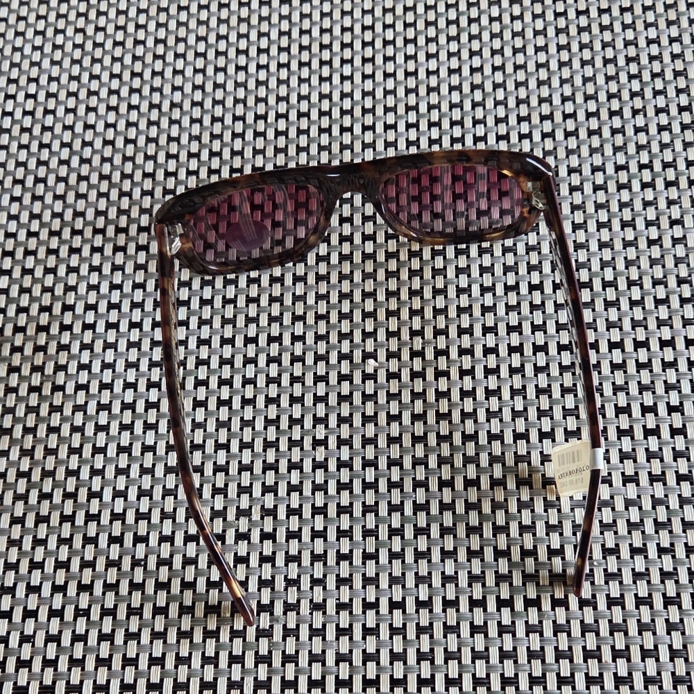Anthropologie I-SEA Square Shield Sunglasses Purple - Picture 8 of 9